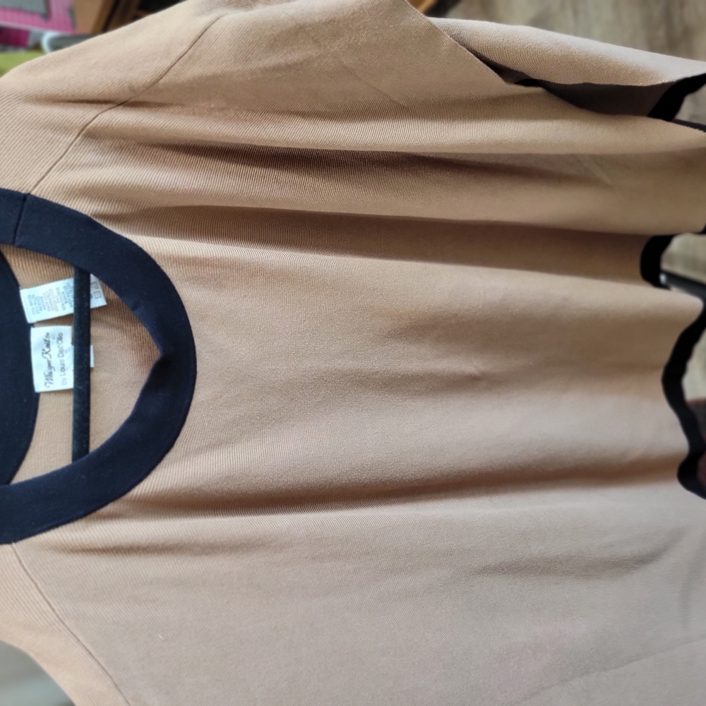 Chic Tan and Black Top